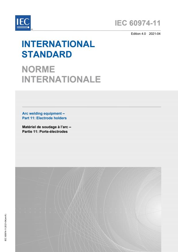 IEC 60974-11:2021 - Arc welding equipment - Part 11: Electrode holders