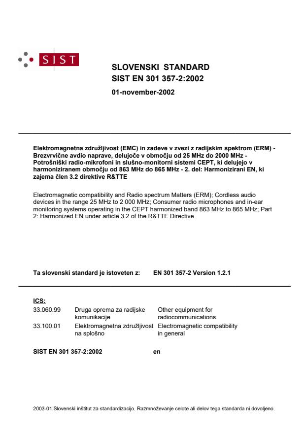EN 301 357-2:2002
