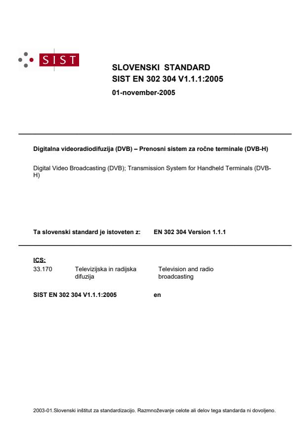 EN 302 304 V1.1.1:2005