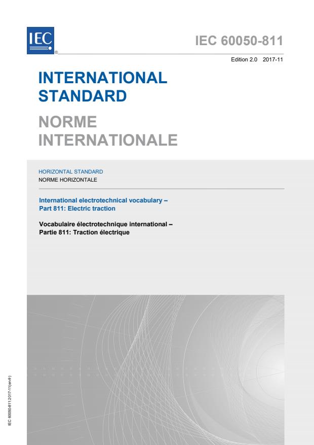IEC 60050-811:2017 - International Electrotechnical Vocabulary (IEV) - Part 811: Electric traction