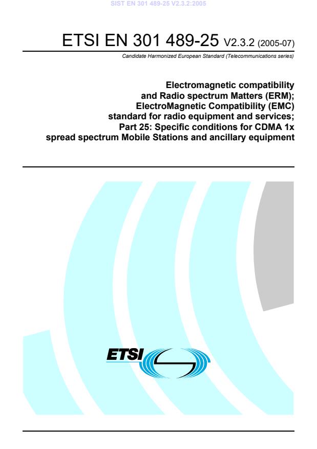 EN 301 489-25 V2.3.2:2005