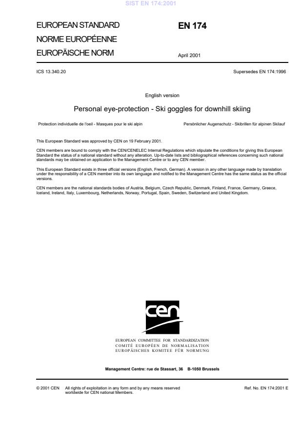 EN 174:2001