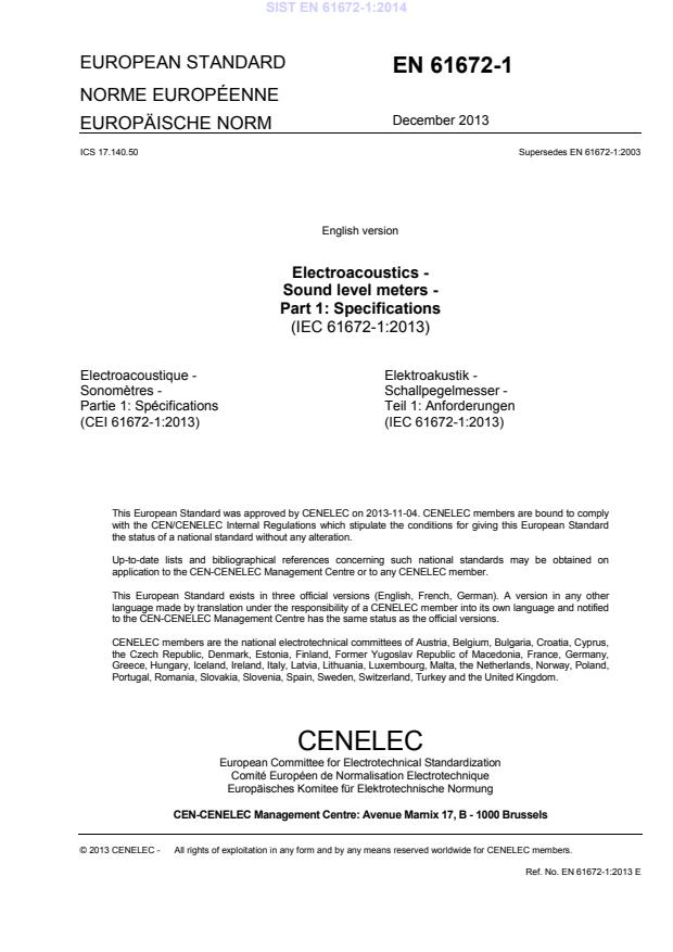 EN 61672-1:2014