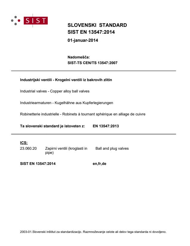 EN 13547:2014