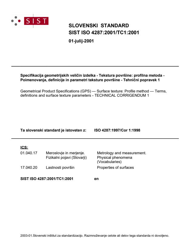 ISO 4287:2001/TC1:2001