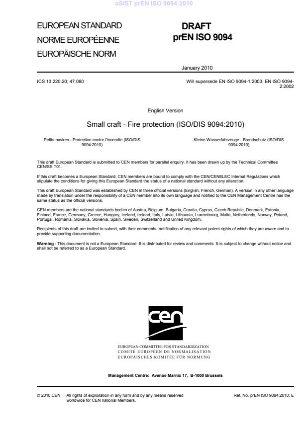 prEN ISO 9094:2010