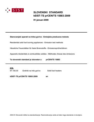 kTS prCEN/TS 15883:2009