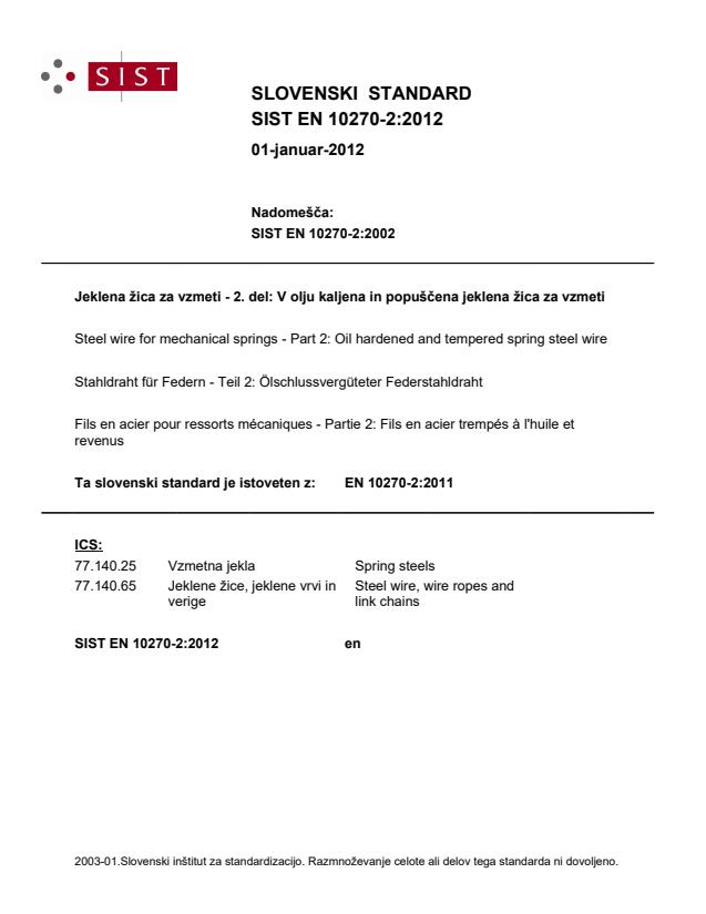 EN 10270-2:2012