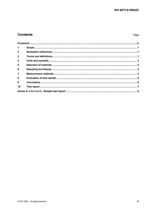 ISO 8573-8:2004 - Compressed air