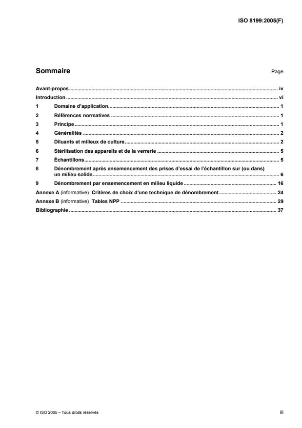 ISO 8199:2005 - Qualité de l'eau -- Lignes directrices générales pour le dénombrement des micro-organismes sur milieu de culture