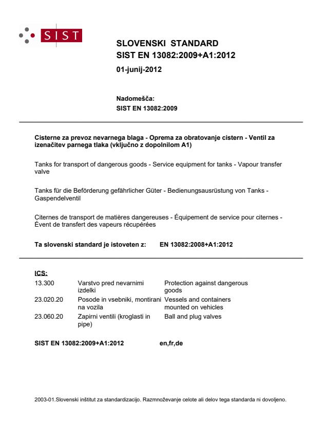 EN 13082:2009+A1:2012