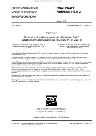 k FprEN ISO 11137-2:2013