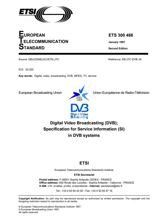 ETS 300 468 E2:2005