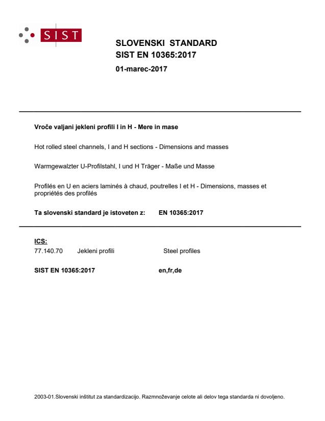 EN 10365:2017