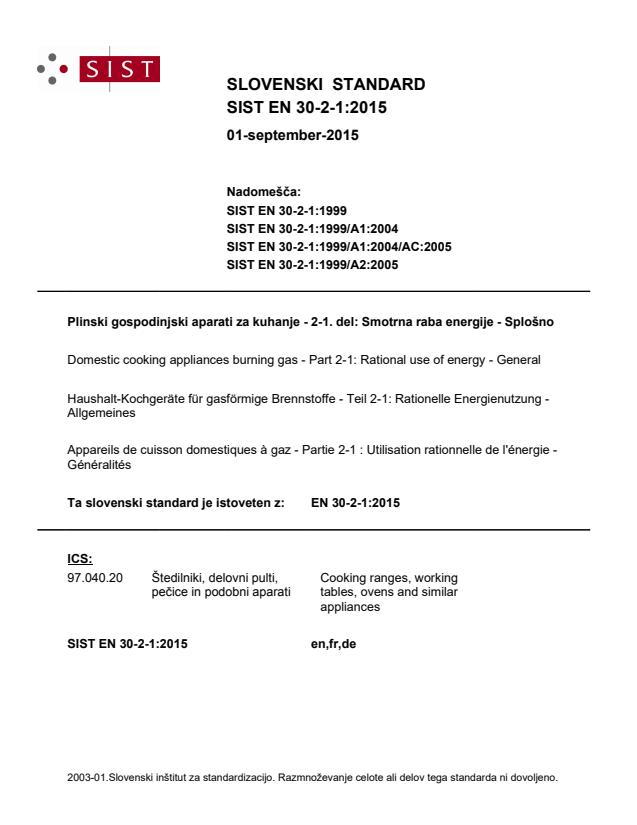 EN 30-2-1:2015