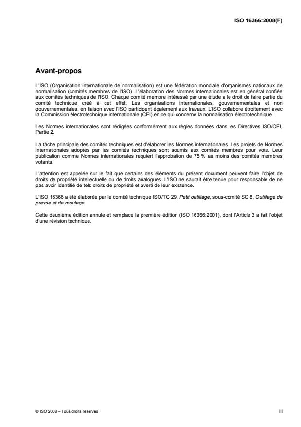 ISO 16366:2008 - Outillage de presse -- Glissieres de guidage en L