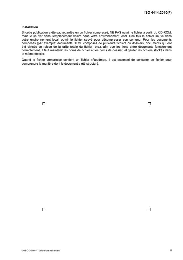 ISO 4414:2010 - Transmissions pneumatiques -- Regles générales et exigences de sécurité pour les systemes et leurs composants