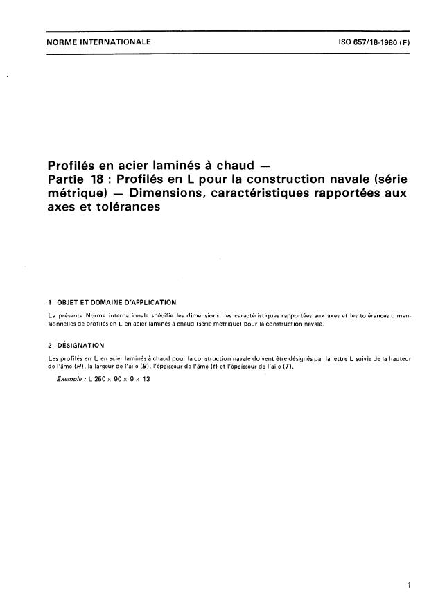 ISO 657-18:1980 - Profilés en acier laminés a chaud