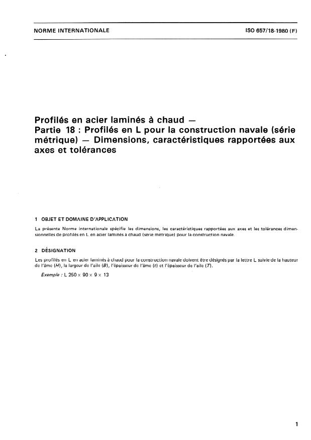 ISO 657-18:1980 - Profilés en acier laminés a chaud