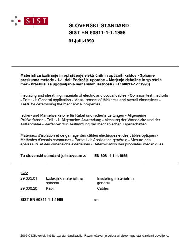 EN 60811-1-1:1999