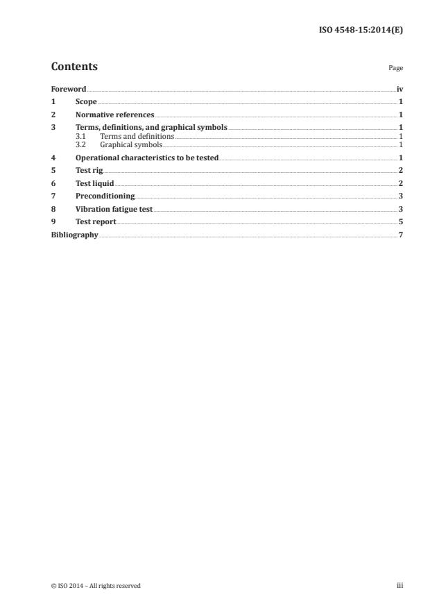 ISO 4548-15:2014 - Methods of test for full-flow lubricating oil filters for internal combustion engines