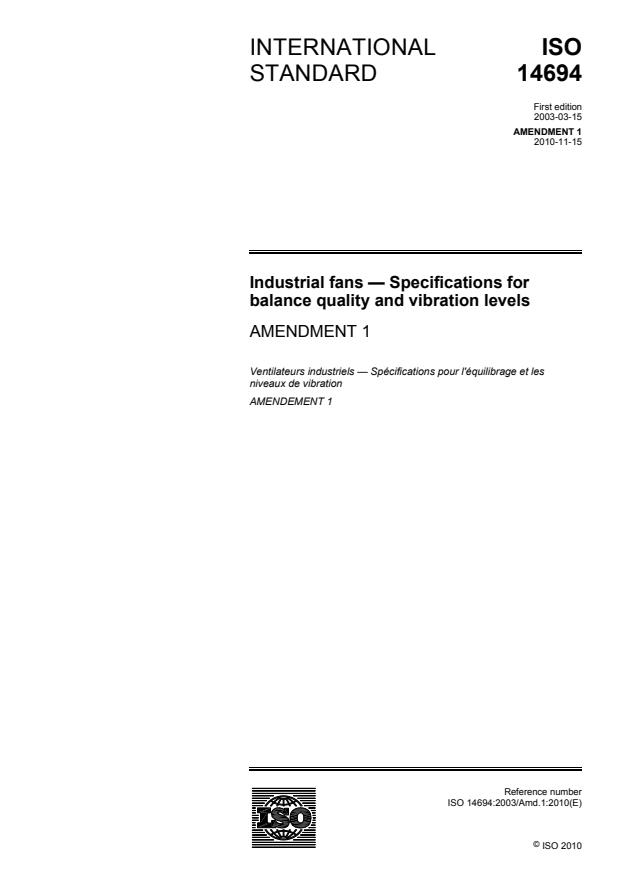 ISO 14694:2003/Amd 1:2010