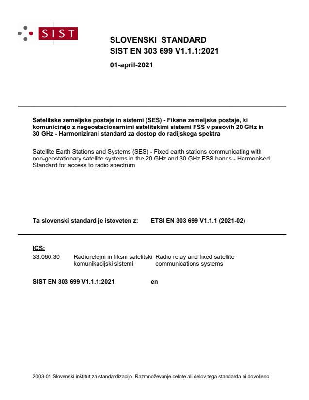 EN 303 699 V1.1.1:2021