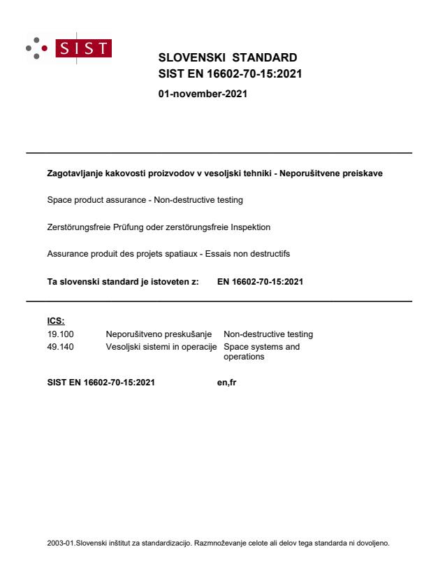 EN 16602-70-15:2021 - BARVE