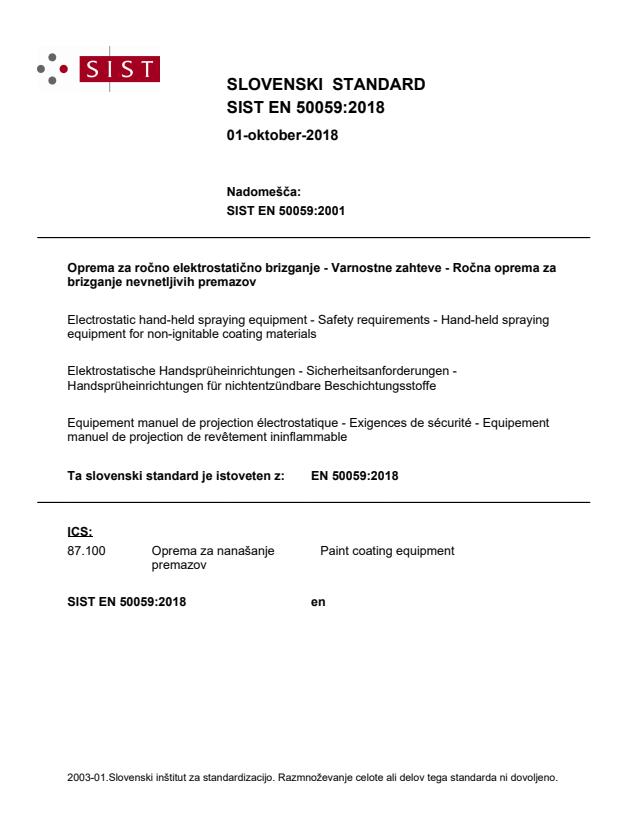 EN 50059:2018 - BARVE