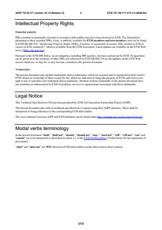 ETSI TS 136 171 V15.1.0 (2020-04) - LTE; Evolved Universal Terrestrial Radio Access (E-UTRA); Requirements for Support of Assisted Global Navigation Satellite System (A-GNSS) (3GPP TS 36.171 version 15.1.0 Release 15)