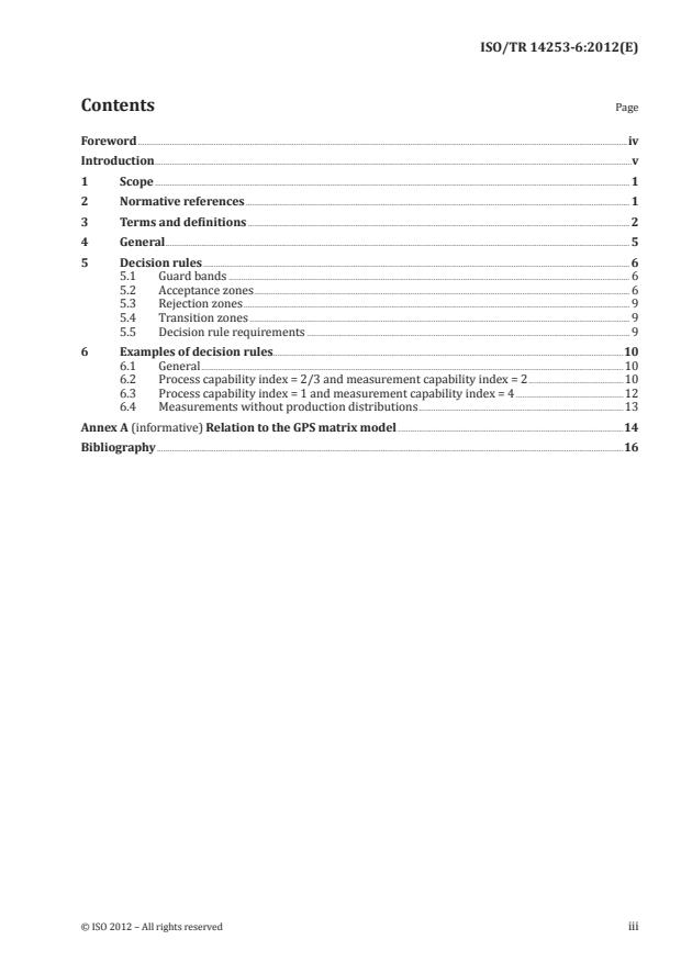 ISO/TR 14253-6:2012 - Geometrical product specifications (GPS) -- Inspection by measurement of workpieces and measuring equipment