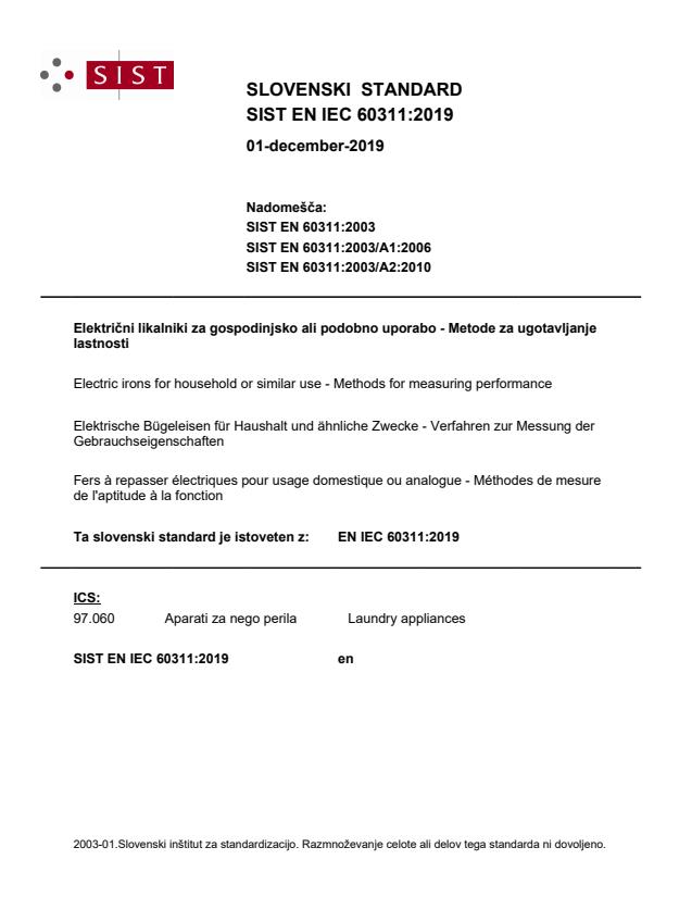 EN IEC 60311:2019 - BARVE