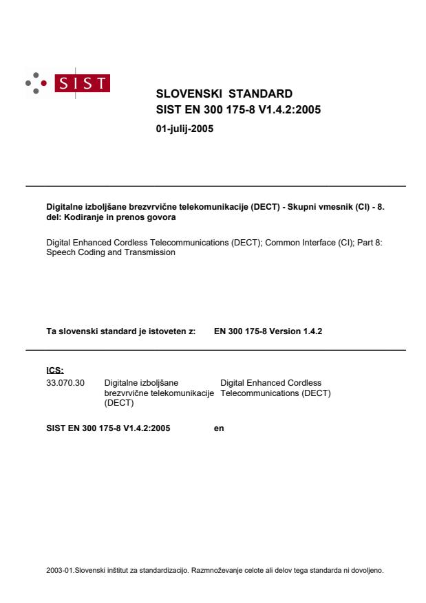 EN 300 175-8 V1.4.2:2005