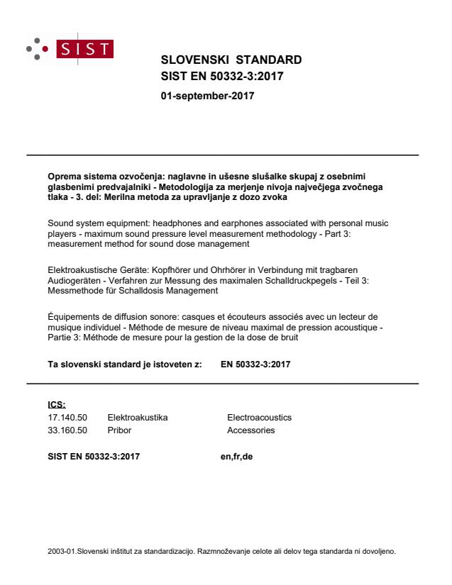 EN 50332-3:2017 - BARVE