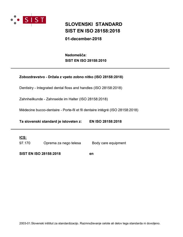 EN ISO 28158:2018