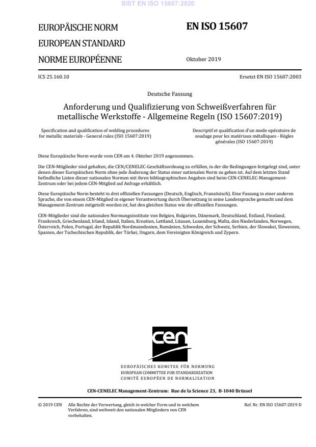 EN ISO 15607:2020 (DE)