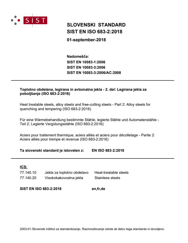 EN ISO 683-2:2018