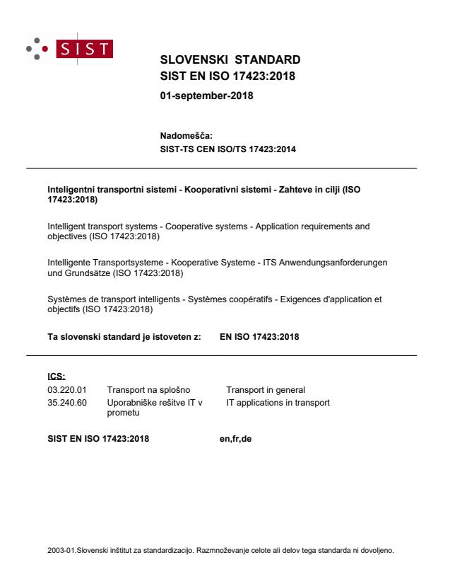 EN ISO 17423:2018