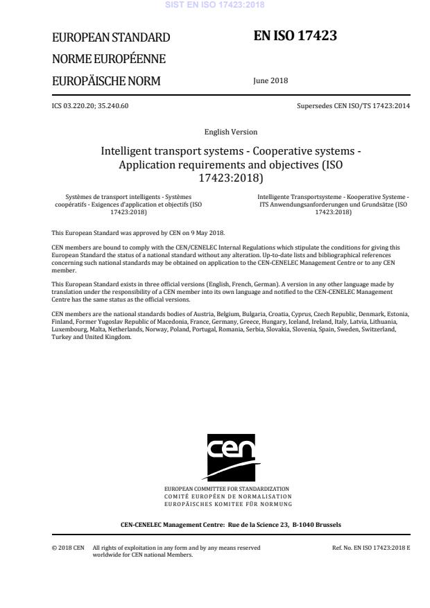 EN ISO 17423:2018