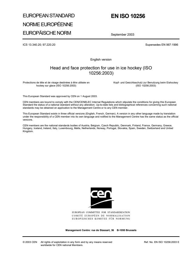 EN ISO 10256:2003