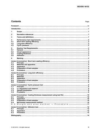 ISO 16132:2016 - Ductile iron pipes and fittings -- Seal coats for cement mortar linings