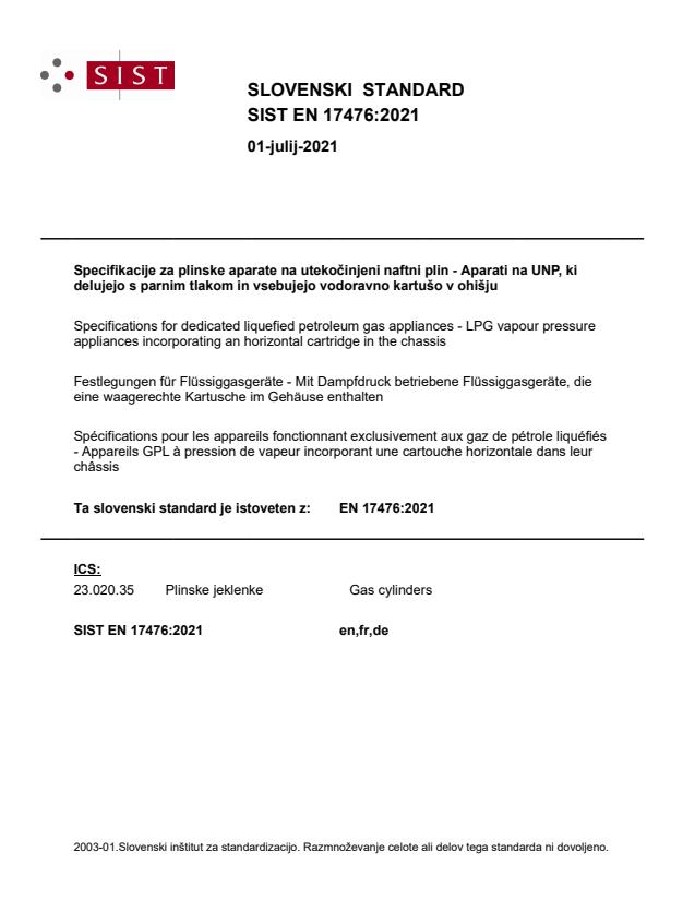 EN 17476:2021 - BARVE