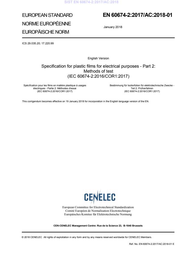 EN 60674-2:2017/AC:2018