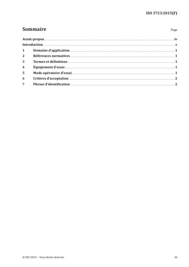 ISO 3723:2015 - Transmissions hydrauliques -- Éléments filtrants -- Méthode de détermination de la résistance a la déformation axiale