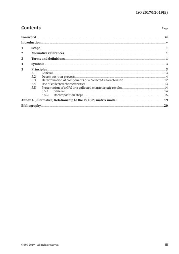 ISO 20170:2019 - Geometrical product specifications (GPS) -- Decomposition of geometrical characteristics for manufacturing control