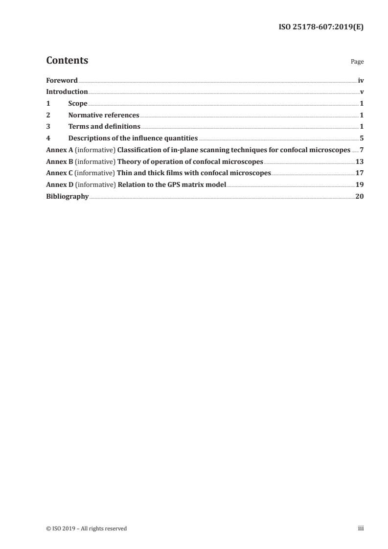 ISO 25178-607:2019 - Geometrical product specifications (GPS) — Surface texture: Areal — Part 607: Nominal characteristics of non-contact (confocal microscopy) instruments
Released:3/5/2019
