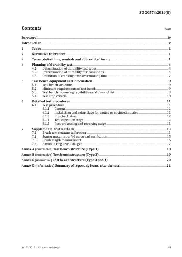 ISO 20574:2019 - Road vehicles -- Durability test method for starter motor for stop and start system