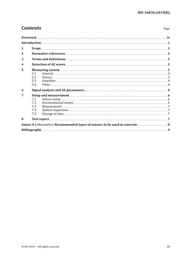 ISO 16836:2019 - Non-destructive testing -- Acoustic emission testing -- Measurement method for acoustic emission signals in concrete