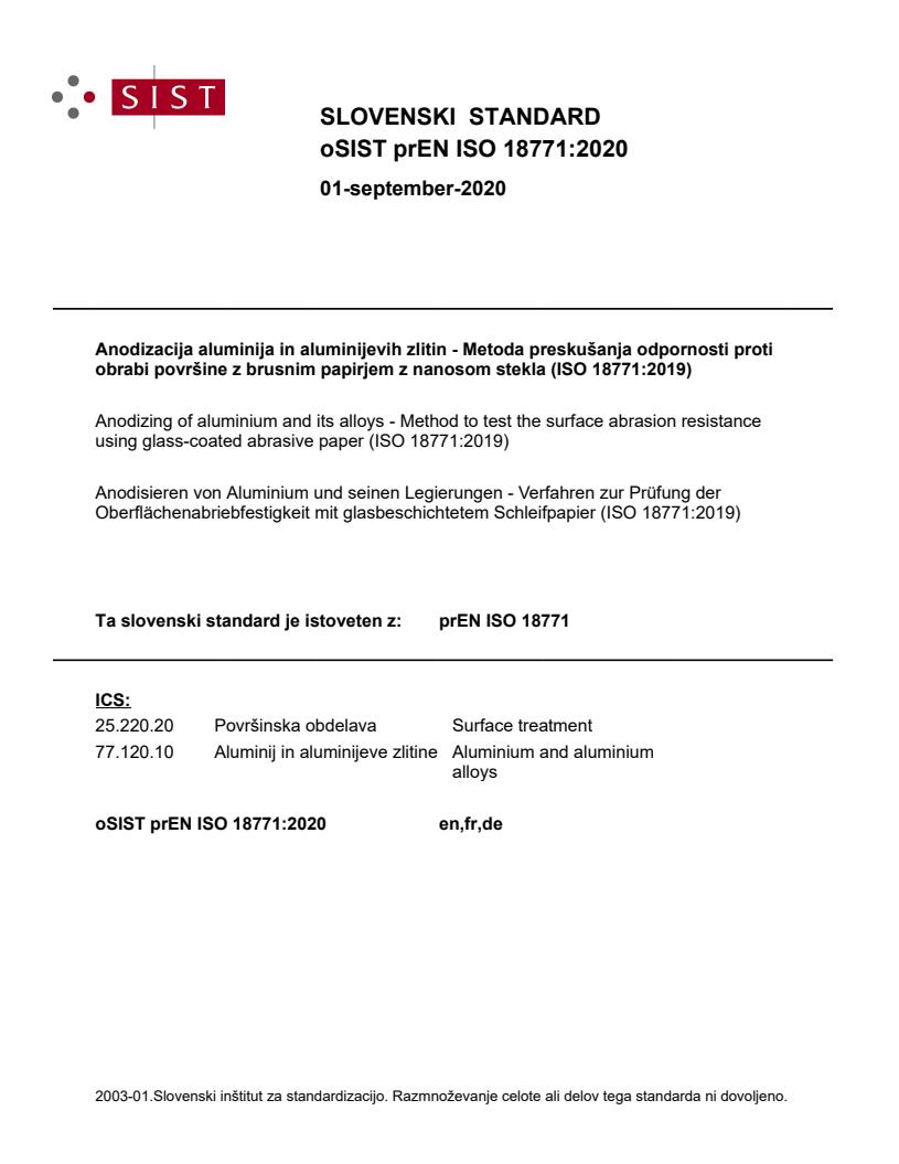 prEN ISO 18771:2020