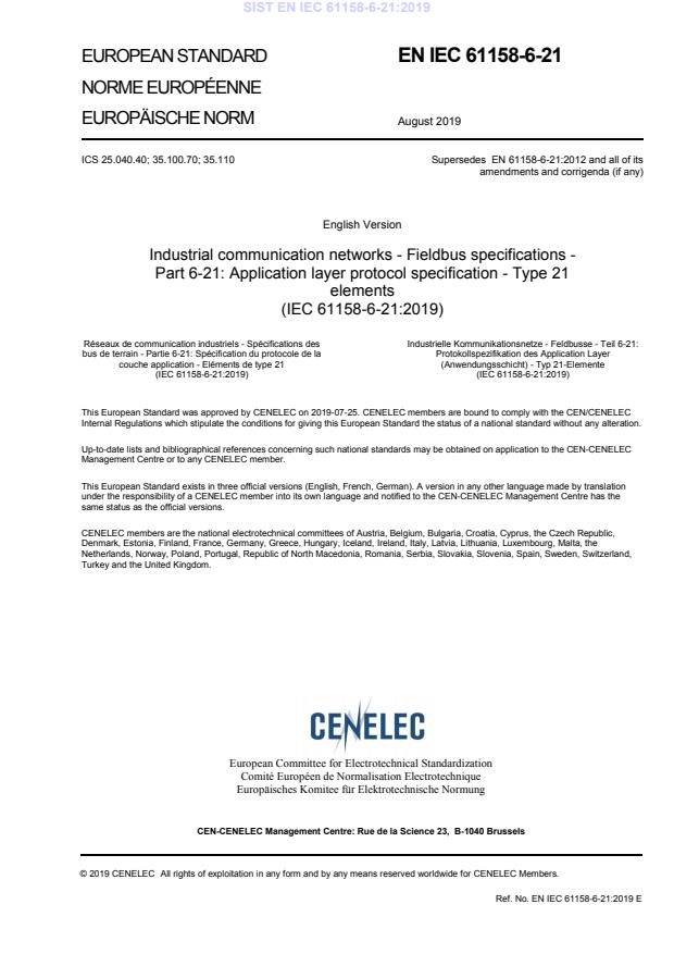 EN IEC 61158-6-21:2019